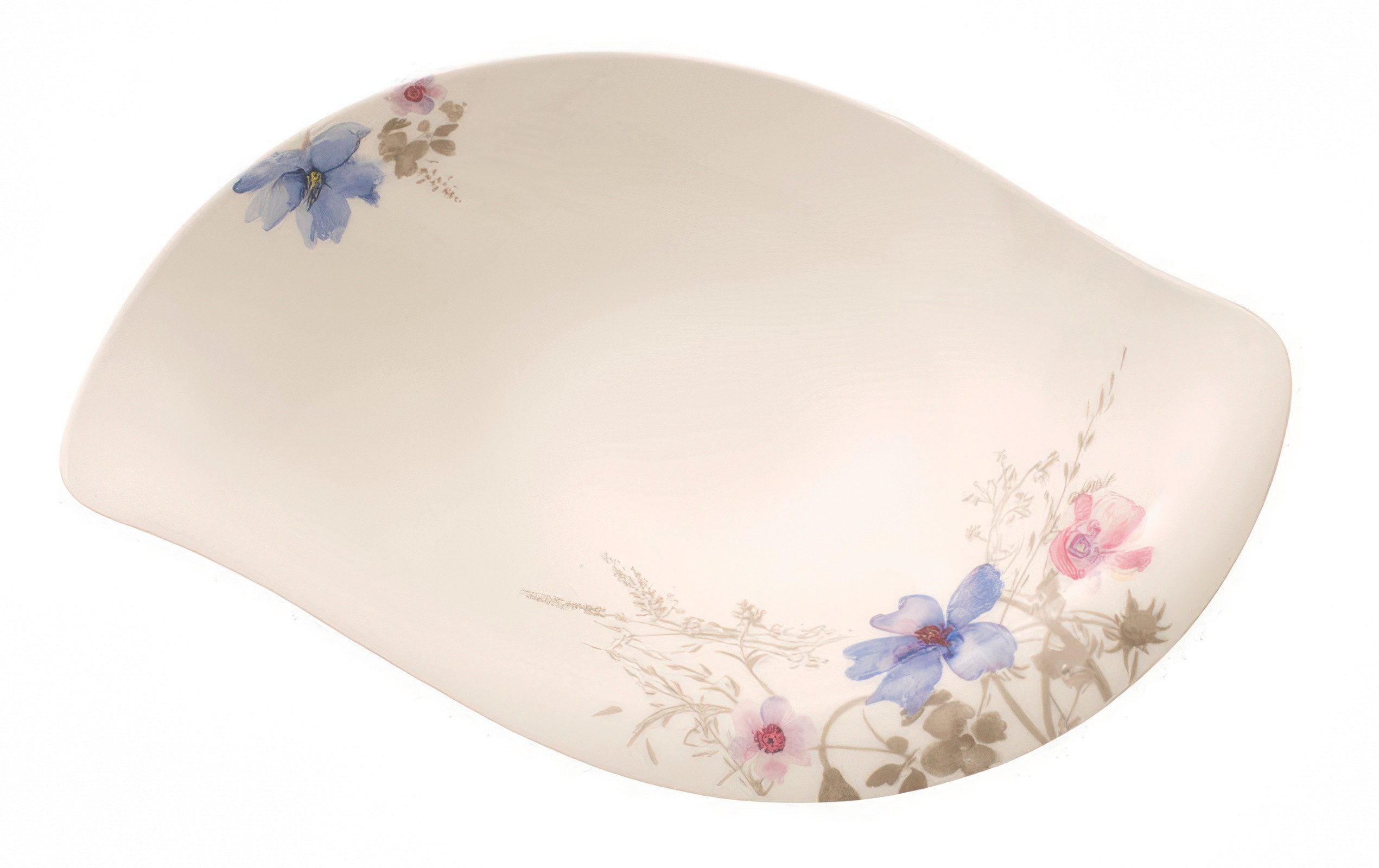 Villeroy & Boch Servierschüssel Mariefleur Gris, Porzellan, Spülmaschinengeeignet, Mehrfarbig, Motiv: Blumen