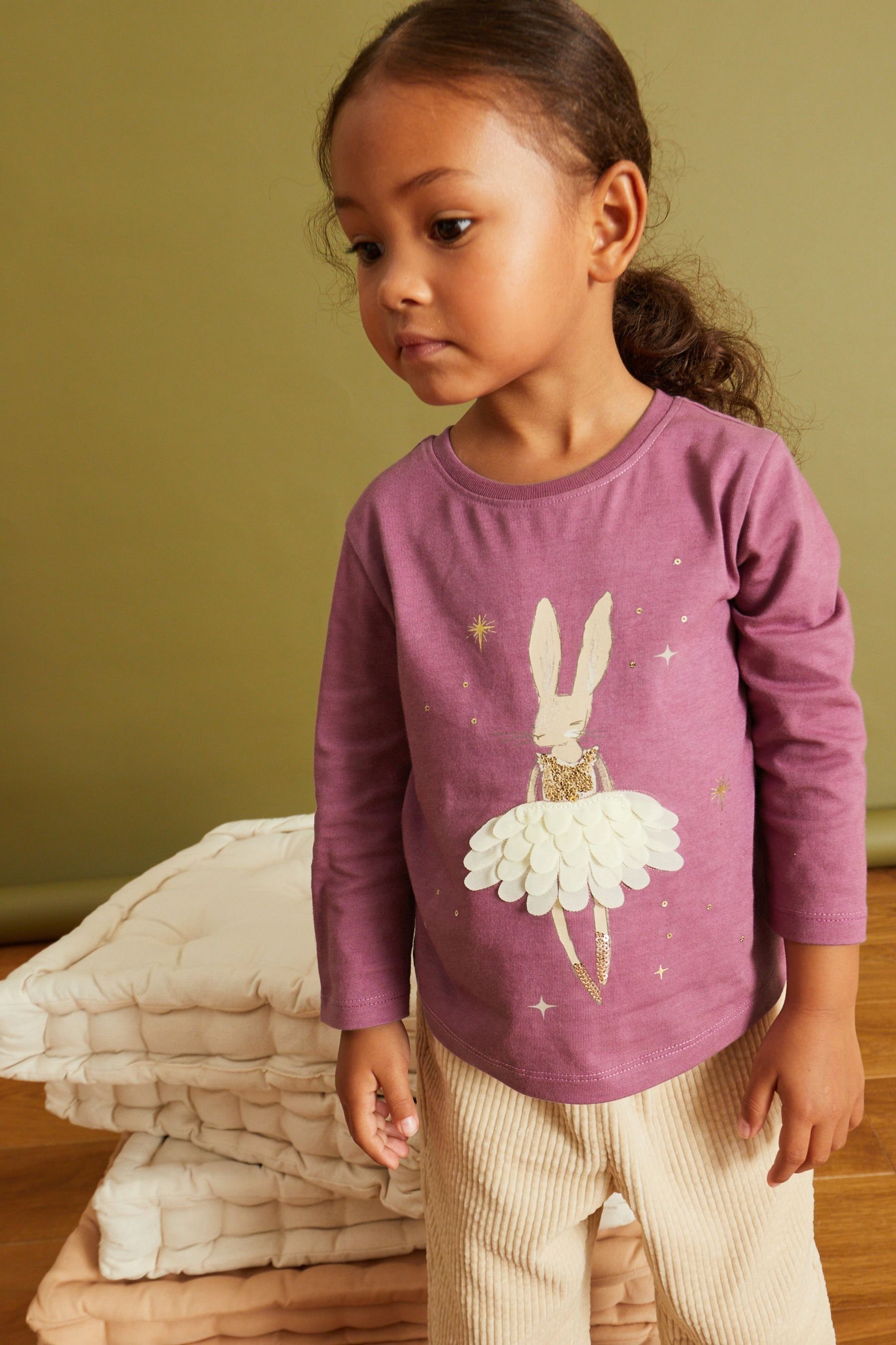 Langärmeliges Next Langarmshirt T-Shirt Ballerina (1-tlg) Bunny