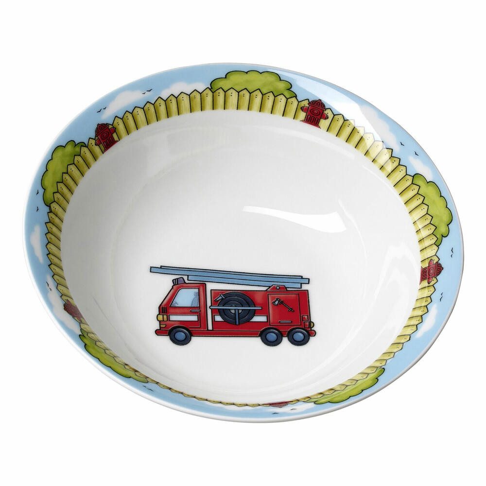 Ritzenhoff & Breker Kinderschale Feuerwehrmann Bernie Ø 16.5 cm, Porzellan