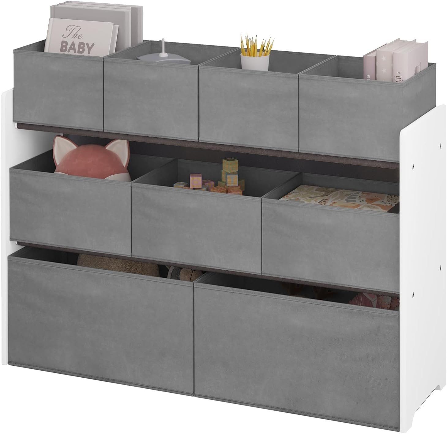 EUGAD Kinderregal, 1-tlg., Offener Stauraum, 9 Aufbewahrungsfächer günstig online kaufen