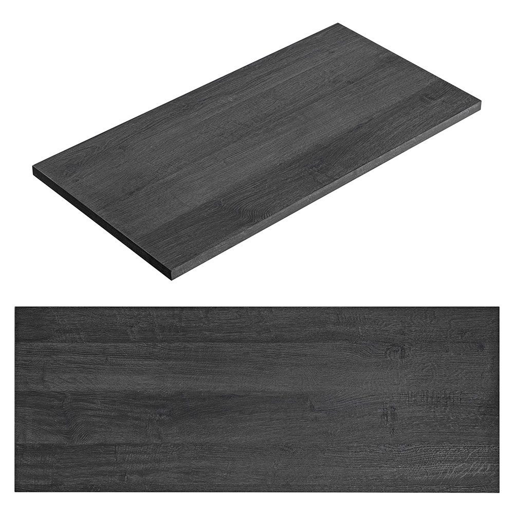 Lomadox Waschtischplatte LARCIANO-56, 120 cm in Sherman Oak Nb., B/H/T: ca. 120/2,5/46 cm