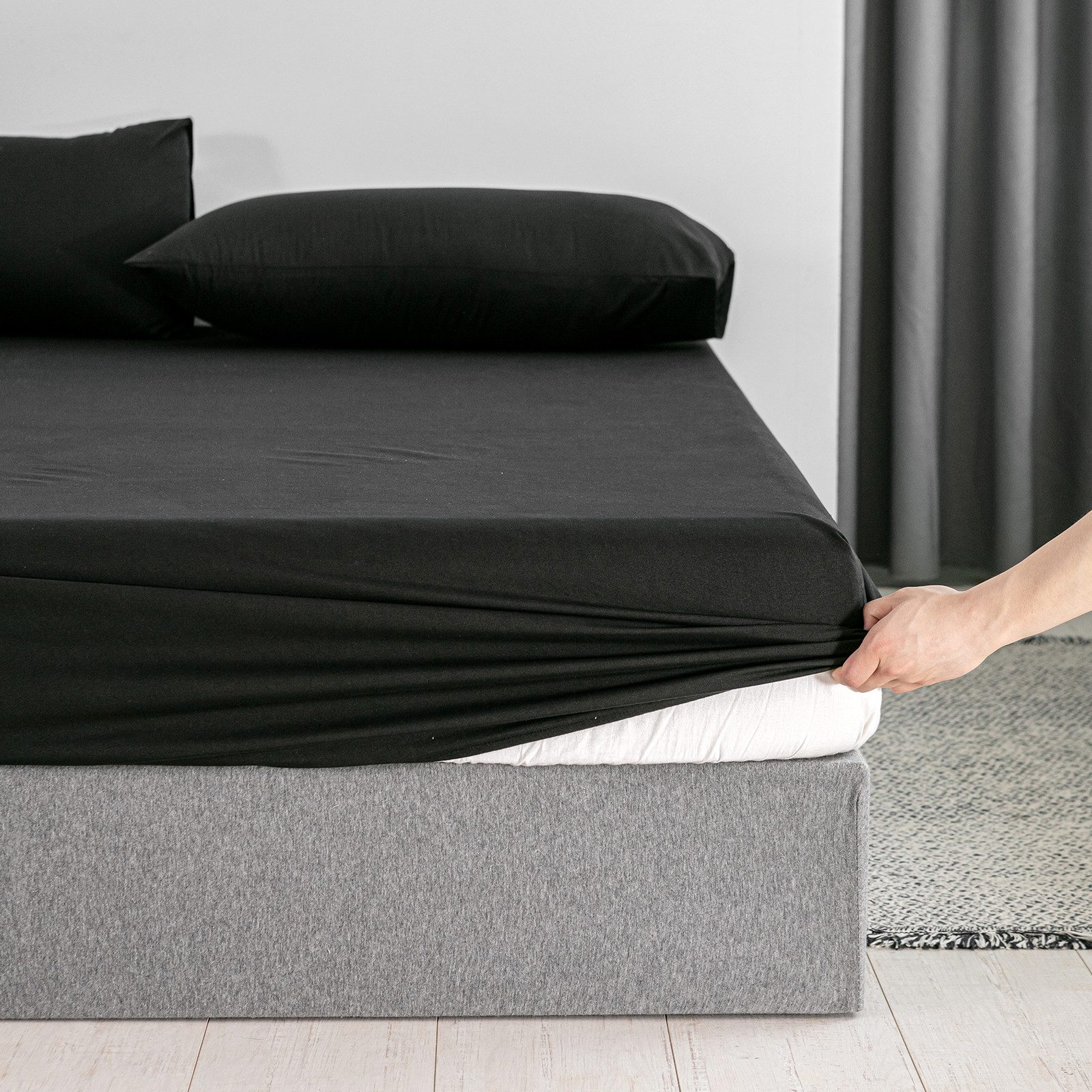 Good Nite Spannbettlaken Bettlaken, 30 cm Tief, Polyester, Weich, Atmungsaktiv, Waschbar, Gummizug: Rundum Elastisches Band, Für bett 90 x 200,Matratzen bis 30  – Bild 3 von 5