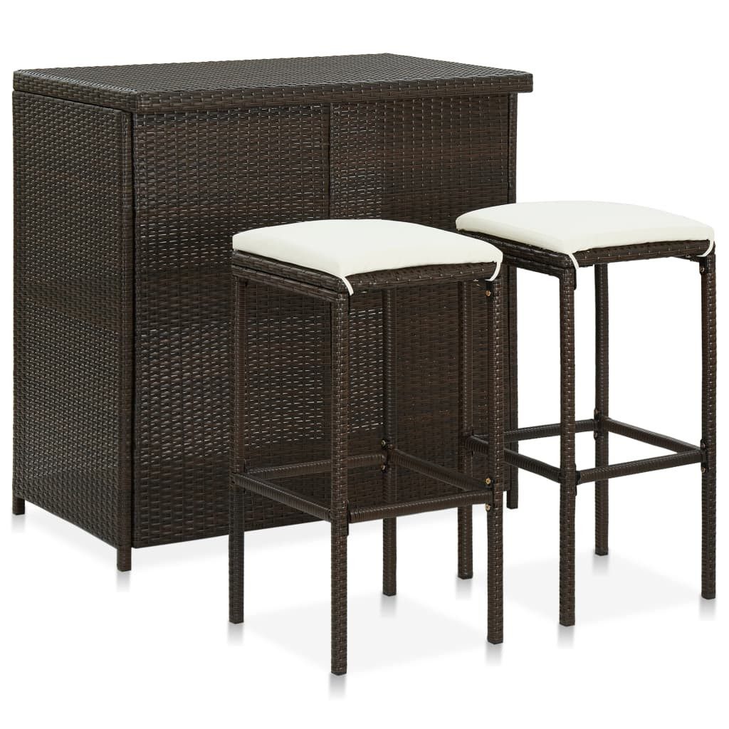 vidaXL Essgruppe 3-tlg. Bar Set Poly günstig online kaufen