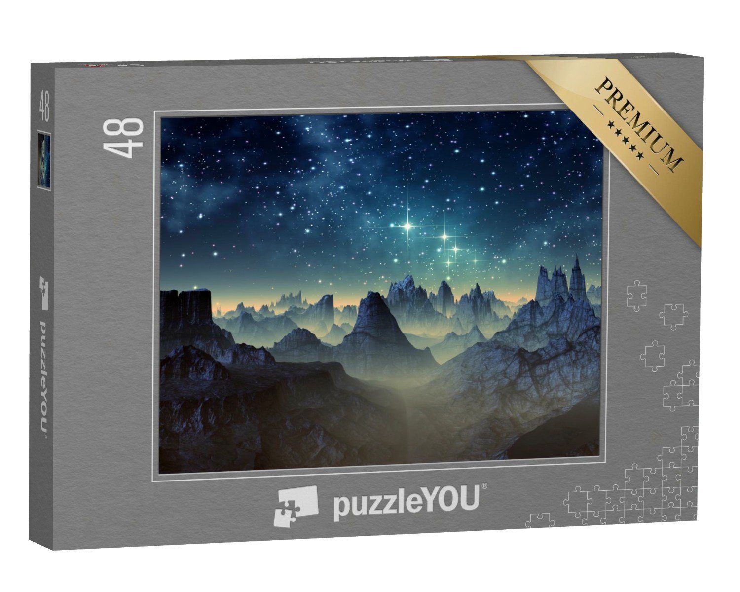 puzzleYOU Puzzle Fantasy: Alien und Planet, 48 Puzzleteile, puzzleYOU-Kollektionen Astronomie