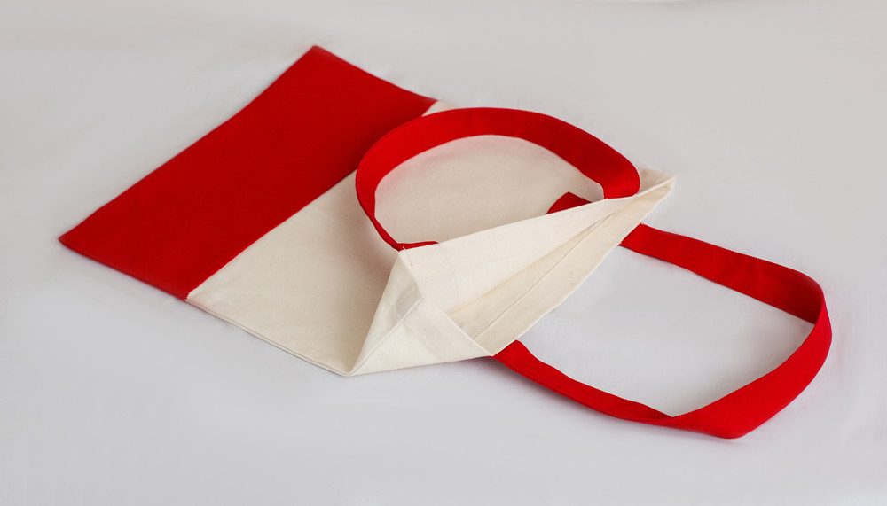 Horjun Tragetasche HORJUN Tragetasche Beuteltaschen Baumwolltaschen Gabardine Stoff Rot