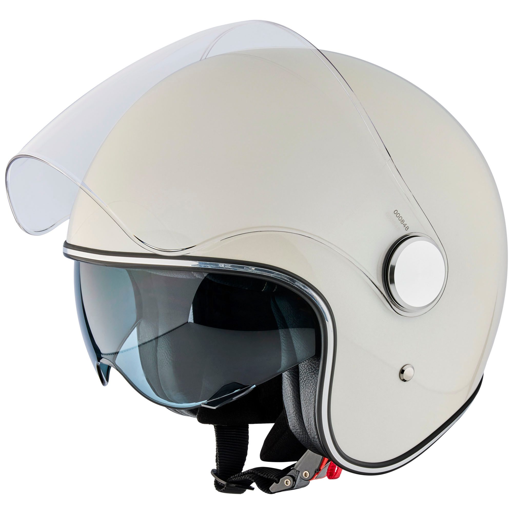 PEROZ Motorradhelm Viagi Jethelm, vorbereitet für Kommunikationssystem,herausnehmbares Innenfutter