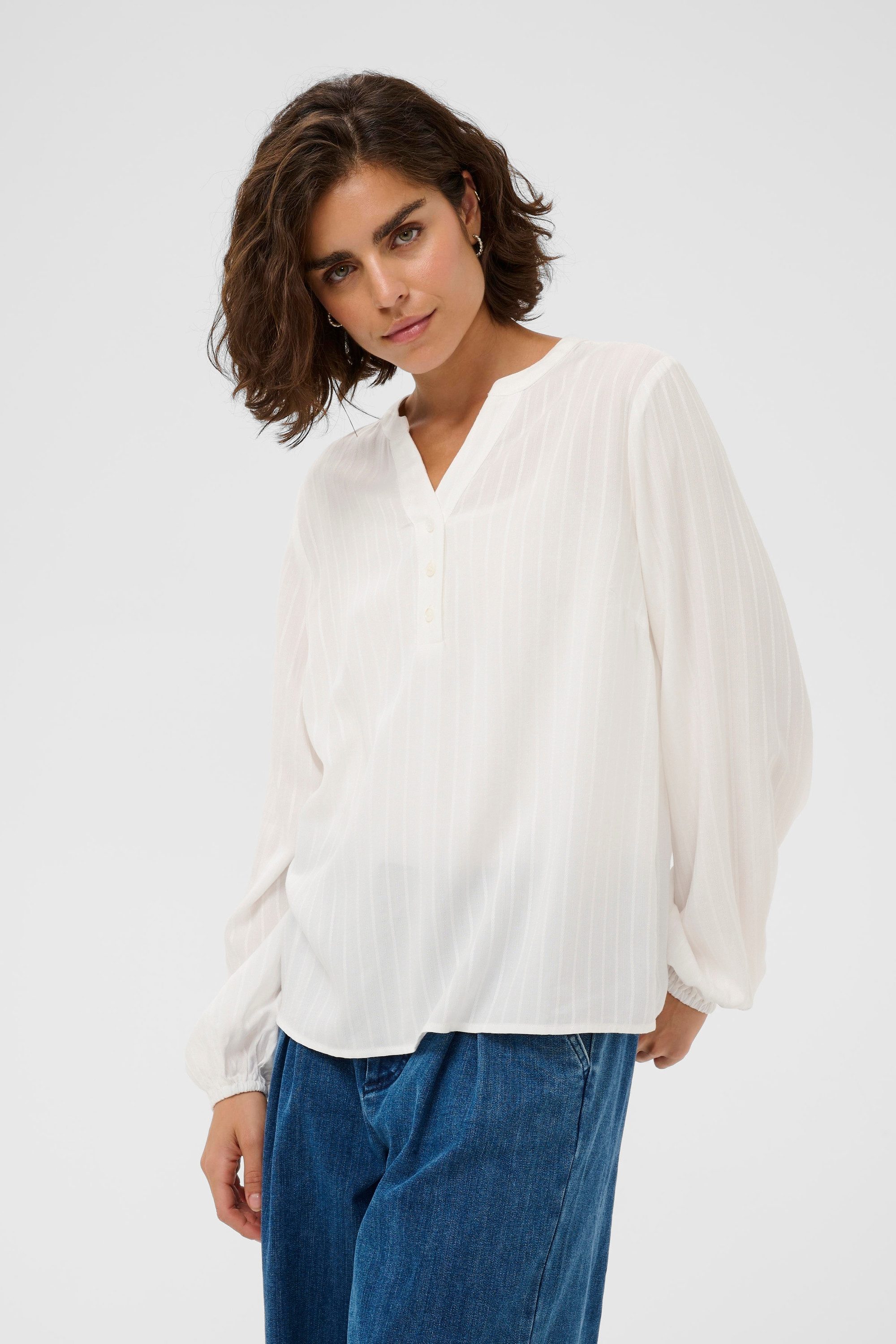 KAFFE Langarmbluse Langarm-Bluse KAninna