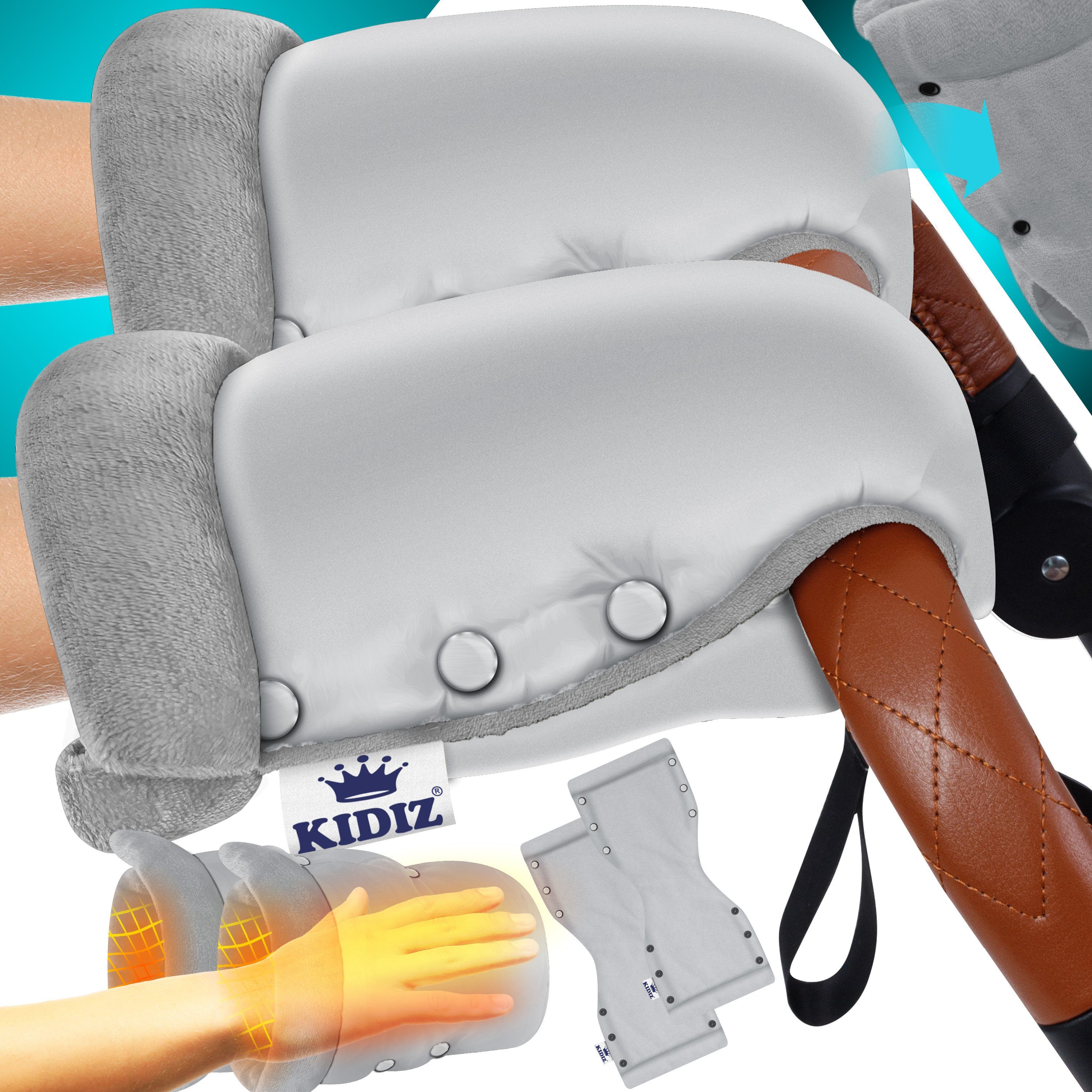 Handschuhen Kinderwagen klassischen Handwärmer – die Handmuff Handwärmer! perfekte KIDIZ Alternative zu Wir Handschuhe Kinderwagen-Handwärmer, haben Kinderwagenmuff,