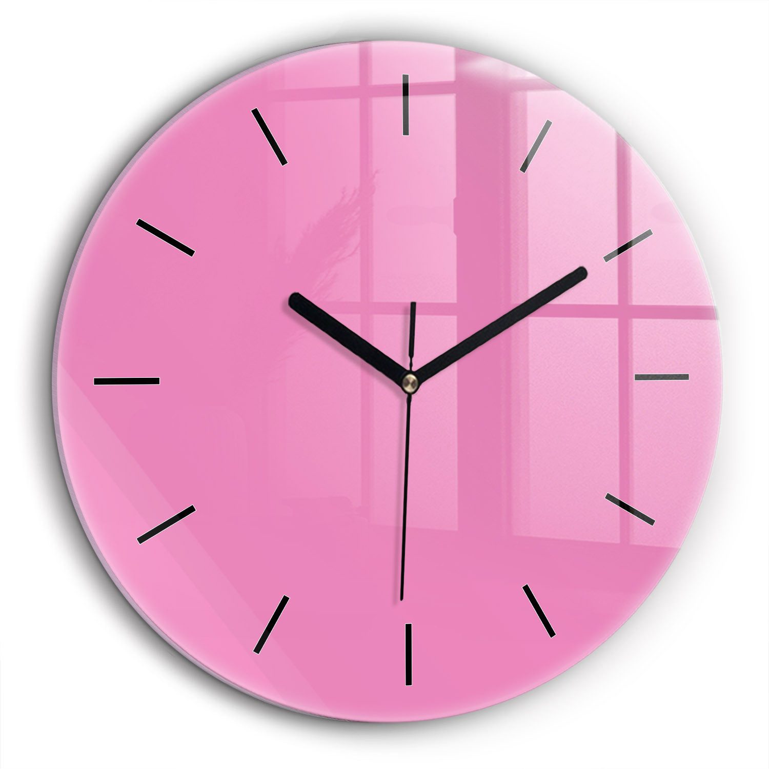 Tulup Wanduhr Wanduhr Glasrunde Uhr Moderne Glaswanduhr 60cm Uhr aus Gehärtetem Glas