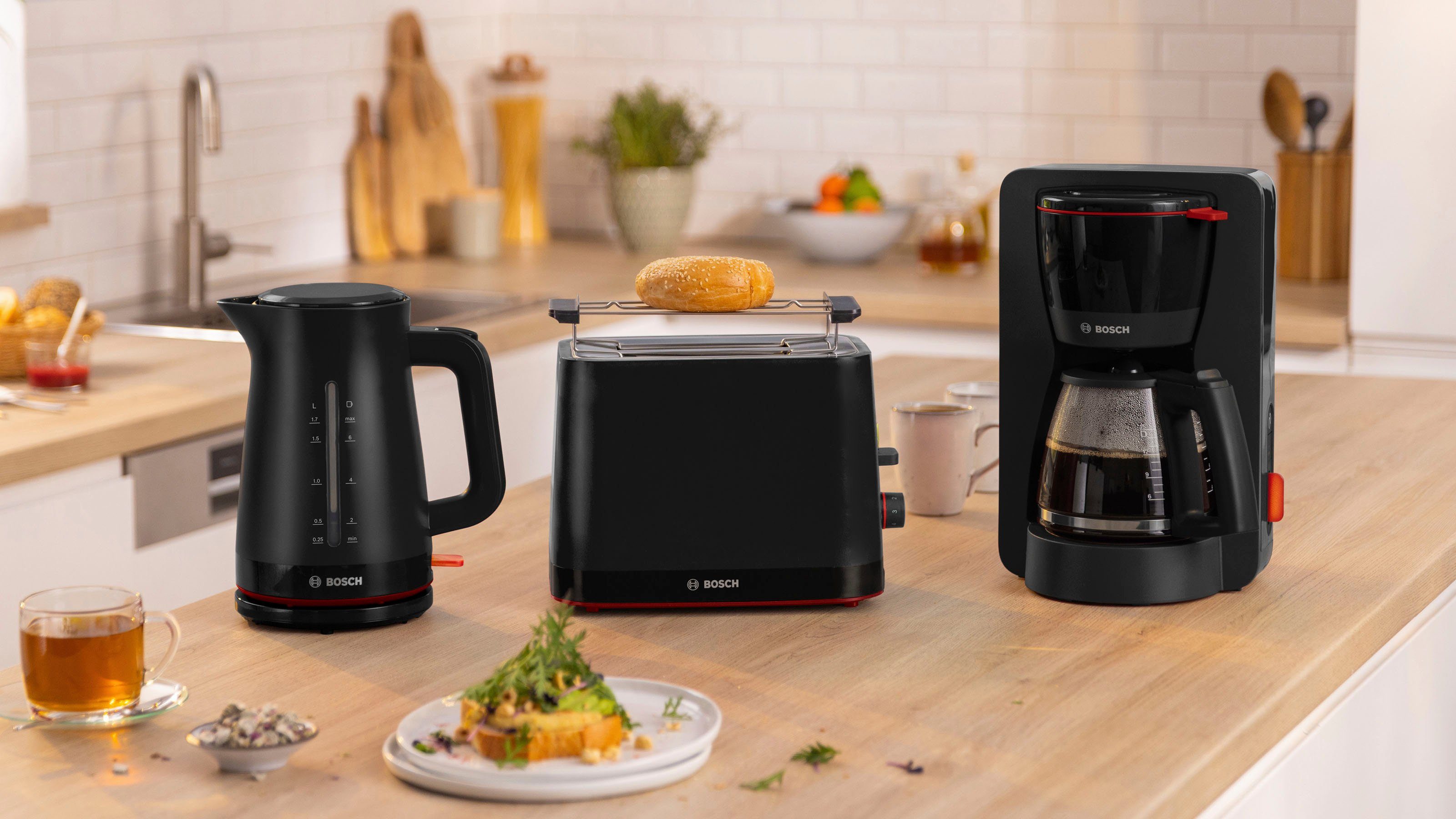 BOSCH Toaster MyMoment TAT3M123, 2 Schlitze, für 2 Scheiben, 950 W, entnehmbarer Brötchenaufsatz, Auftaufunktion, Brotzentrierung, AutoOff – Bild 3 von 5