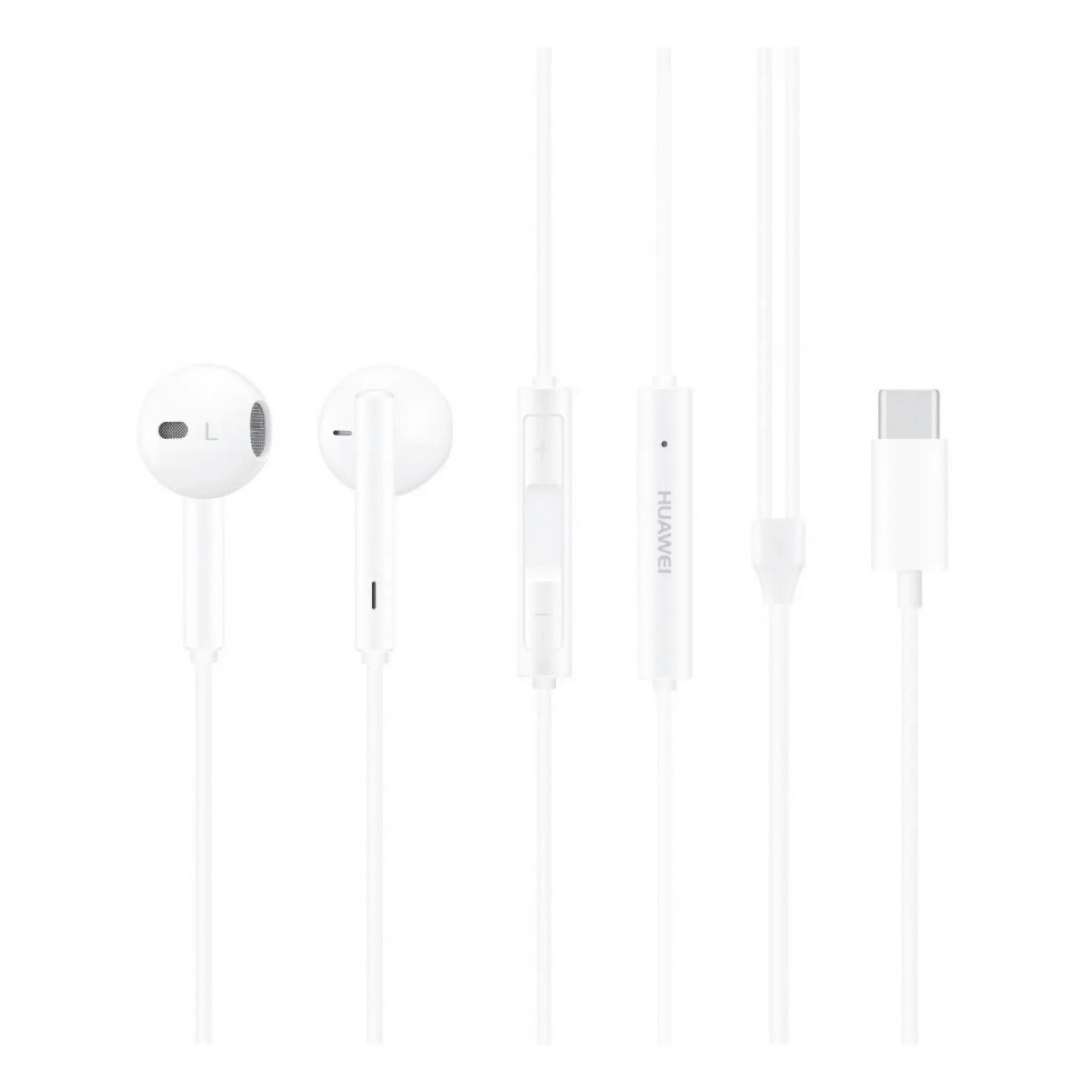 Huawei CM33 In-Ear-Kopfhörer (USB-C Anschluss Kabel Headset Mikrofon Weiß)