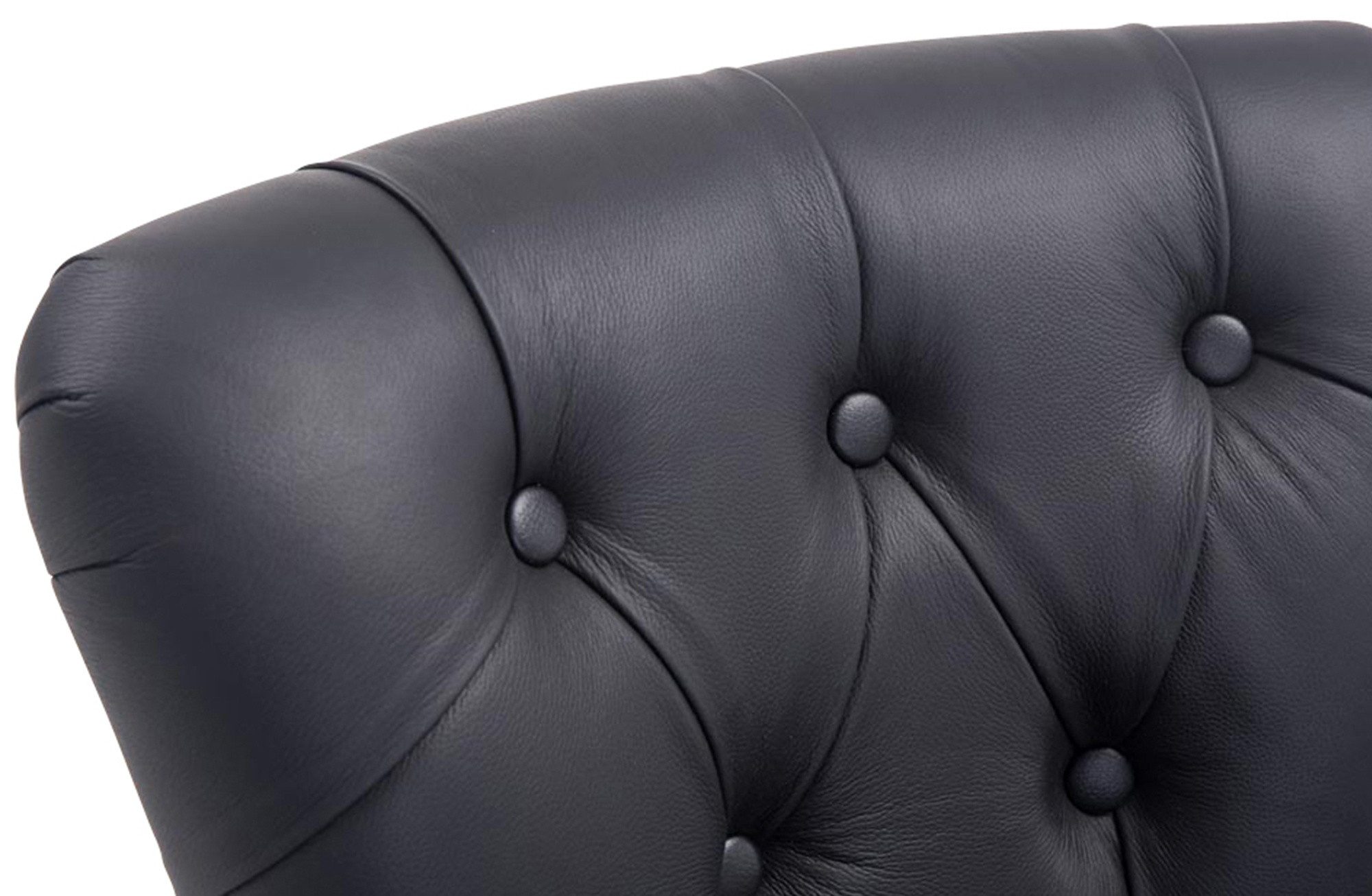 CLP Barhocker Lakewood, mit Echtleder-Bezug, antik-helles Holzgestell