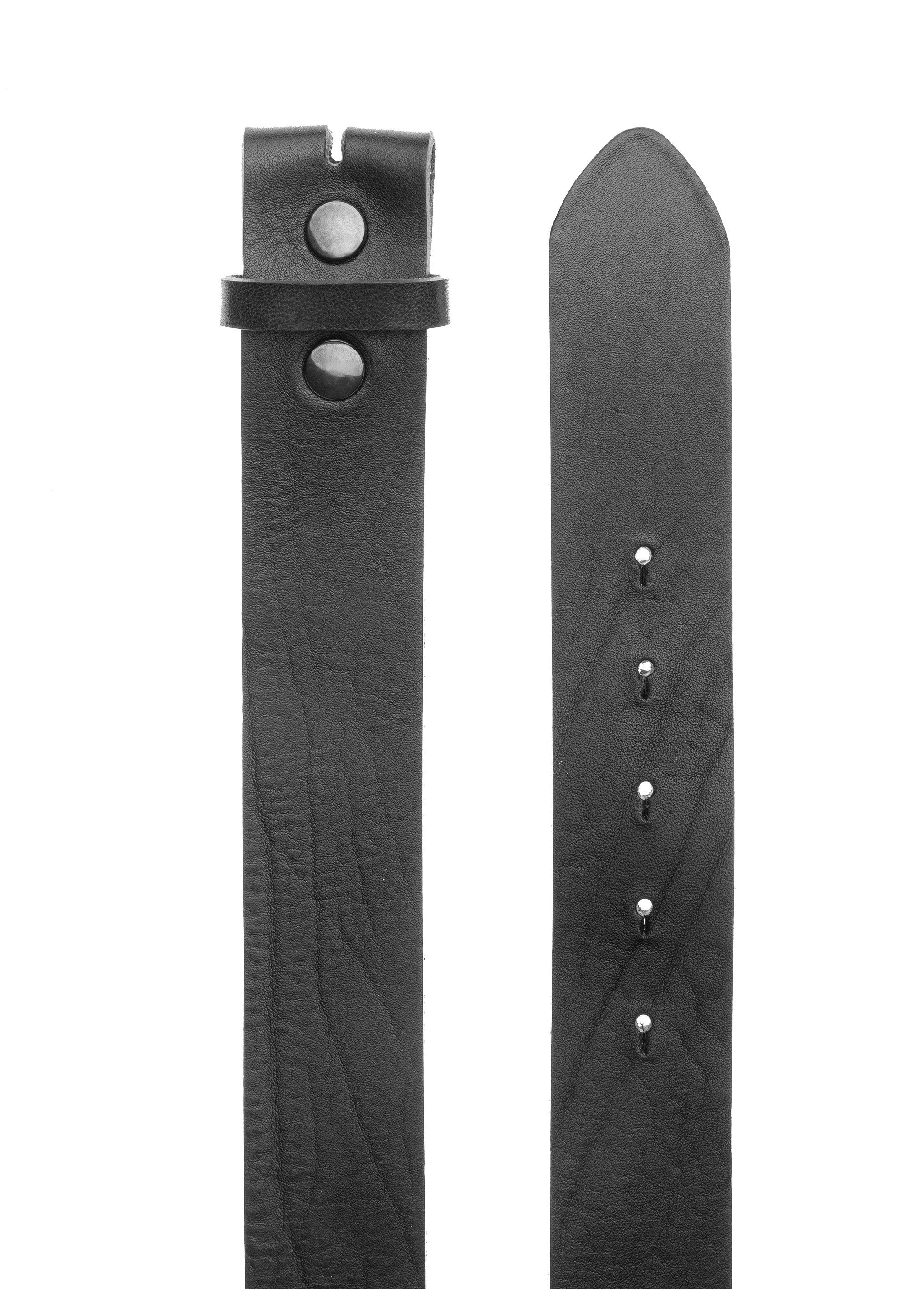 MADE Gürtelriemen Druckknopfriemen Accessoires schwarz GERMANY 4cm - Cassandra - Schlaufe, mit IN