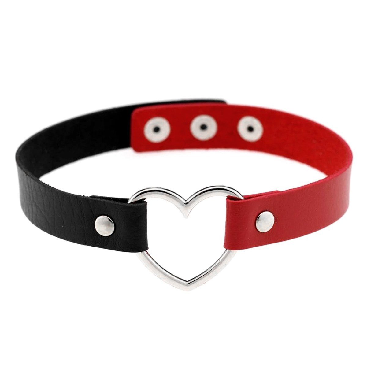 Metamorph Textilband Halsband Red Heart, Größenverstellbarer Halsschmuck fü günstig online kaufen