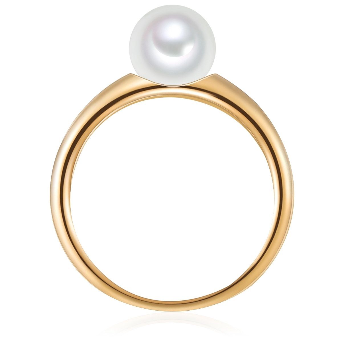 Valero Pearls Silberring gelbgold, mit Süßwasser-Zuchtperle günstig online kaufen