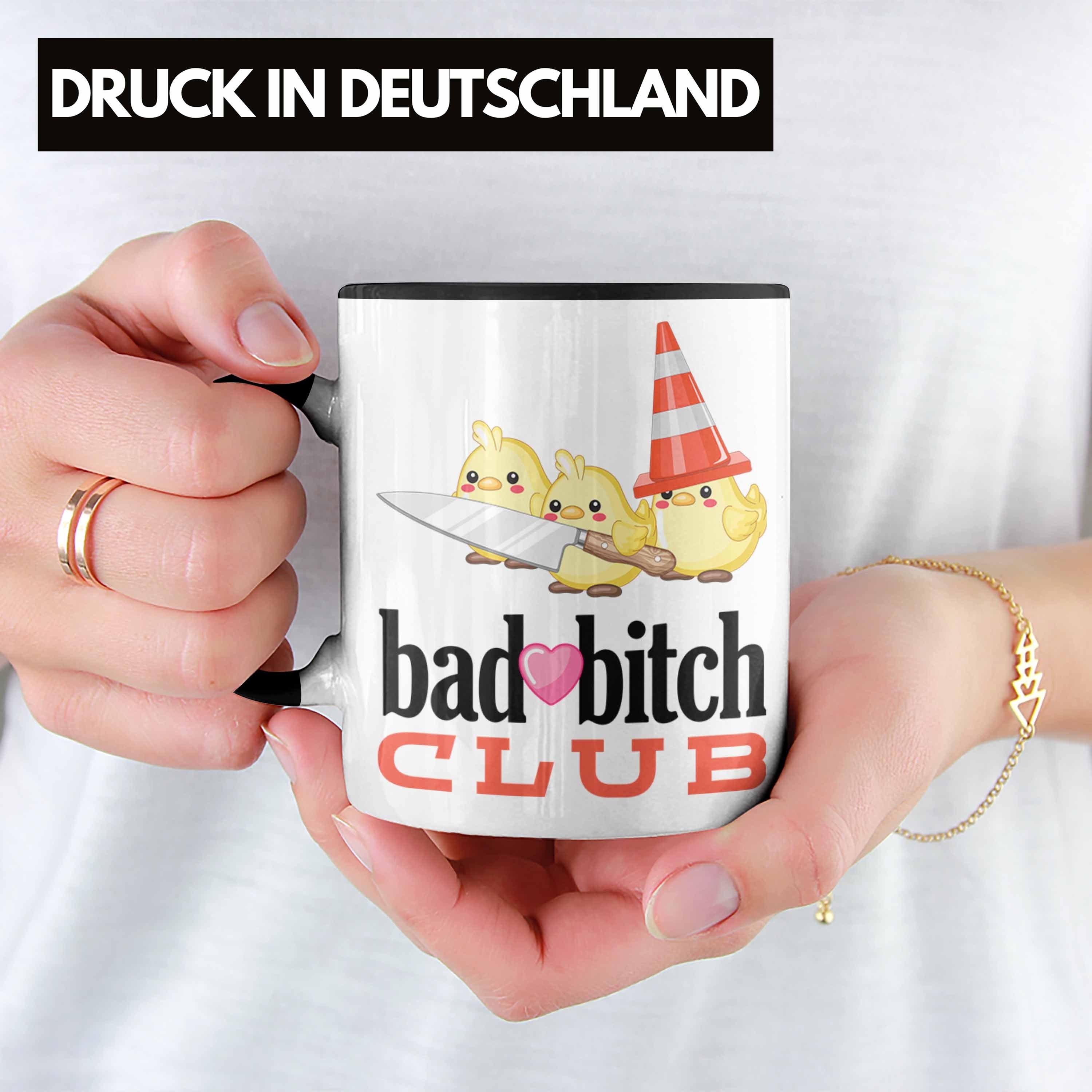 Trendation Frauen Schwarz für Ju Geschenk Lustige Tasse Bit** Bad - Club Tasse Trendation Tasse