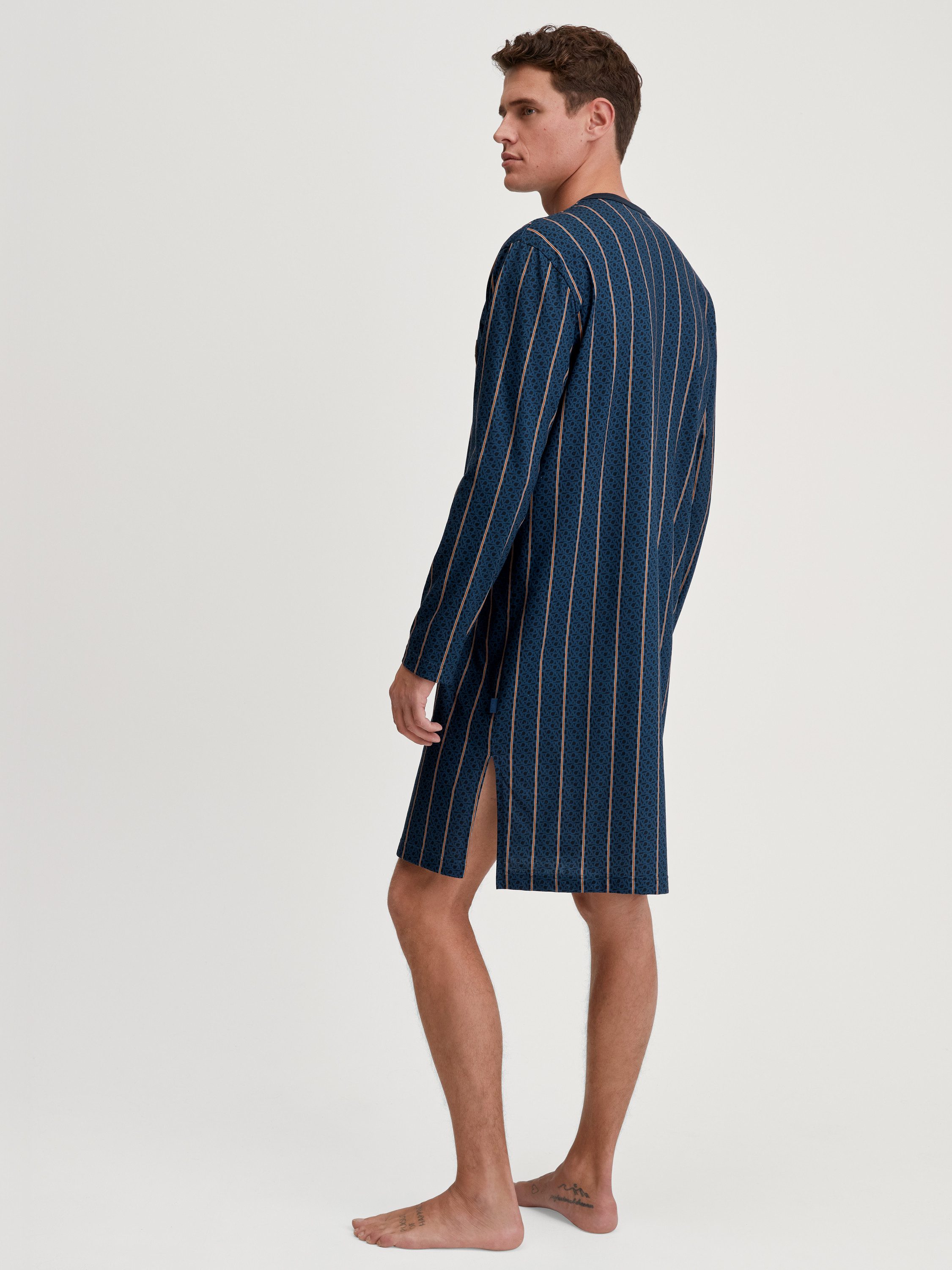 CALIDA Nachthemd Relax Imprint Herren (1-tlg) 100% Baumwolle, pflegeleicht, elastisch & formstabil, in Single Jersey