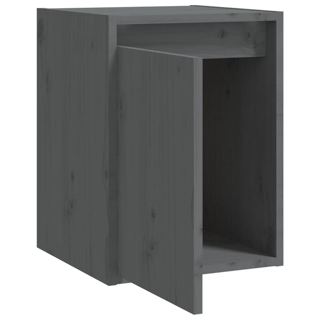 Grau Schränkchen Kiefer Massivholz Wandschränke 2 Regal cm vidaXL Stk 30x30x40