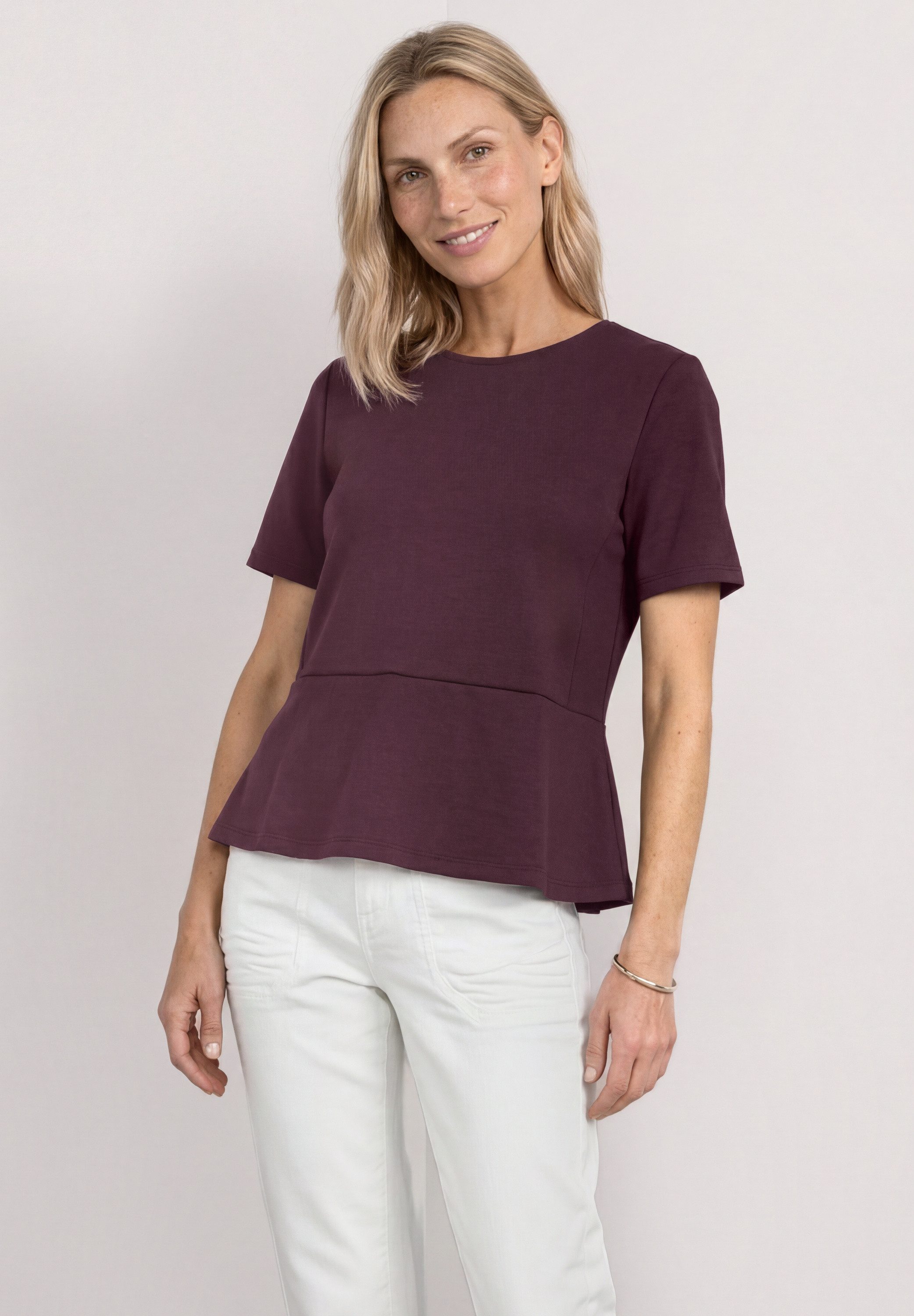 STREET ONE T-Shirt mit Rundhalsausschnitt
