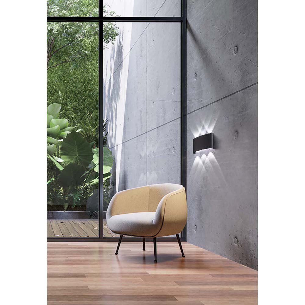 etc-shop Wandleuchte, Wandleuchte Außenleuchte Wandspot IP54 Gartenlampe LED Schwarz Metall