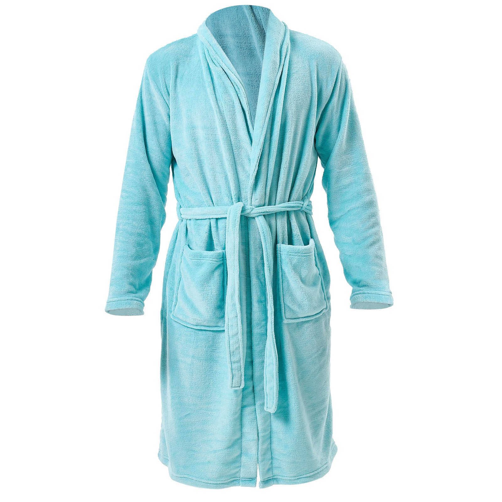 i@home Unisex-Bademantel Bademantel aus Korallenfleece Plüsch weich warm Mo günstig online kaufen