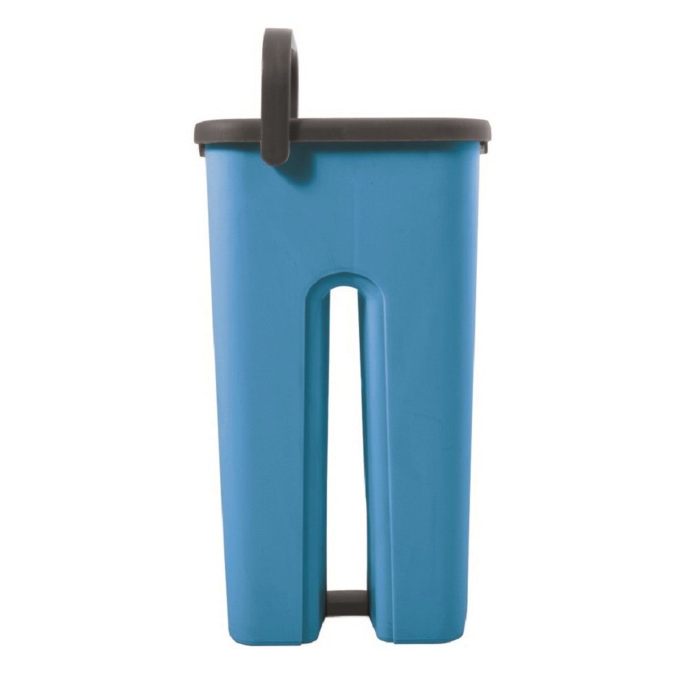 MSV Wischmopp COMPACTO, Touchless Mop Reinigungssystem, 4-teiliges Set: Eimer 4L, Wischer mit Microfaser Mopp, inkl. 1 extra Ersatzbezug