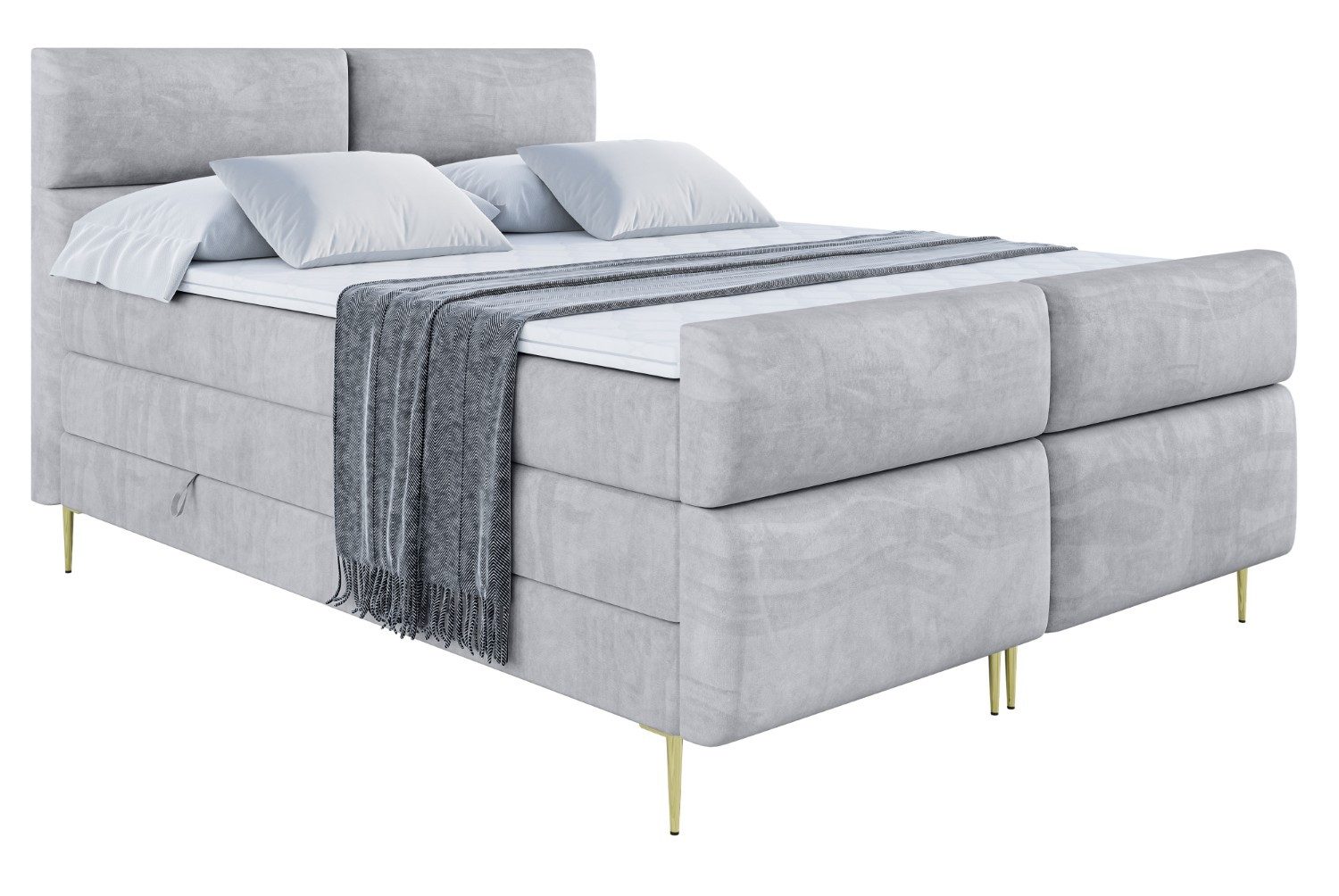 ALTDECOR Boxspringbett BOXI3-F-Z KING (Multipocket-Matratze H4, günstig online kaufen