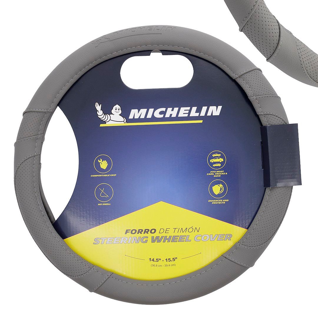 Michelin Lenkradbezug MICHELIN Lenkradbezug "M" 36,8-39,4 cm, grau, MICHELIN Lenkradbezug "M" 36,8-39,4 cm, grau