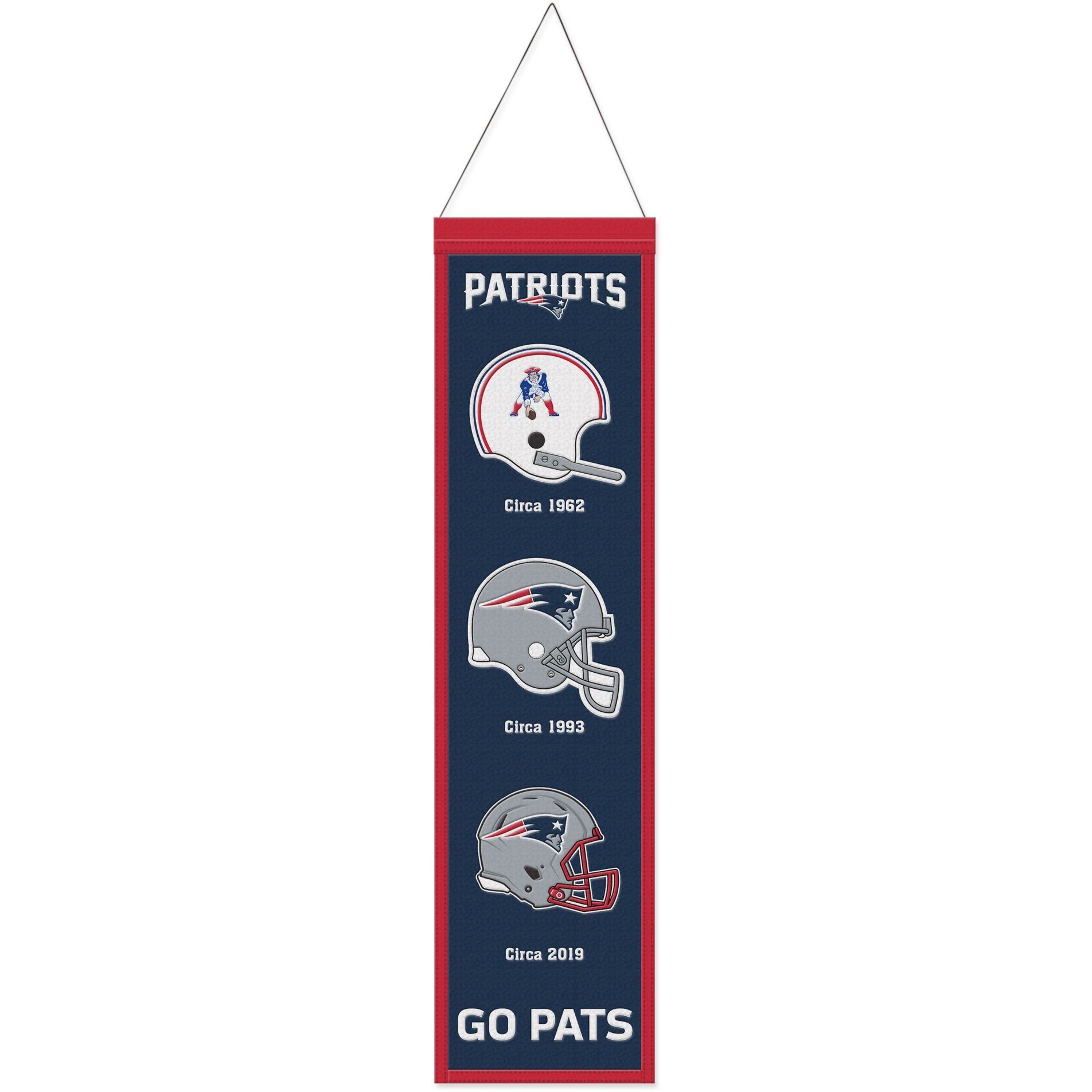 WinCraft Wanddekoobjekt NFL Teams EVOLUTION Wool Banner 80x20cm New England Patriots