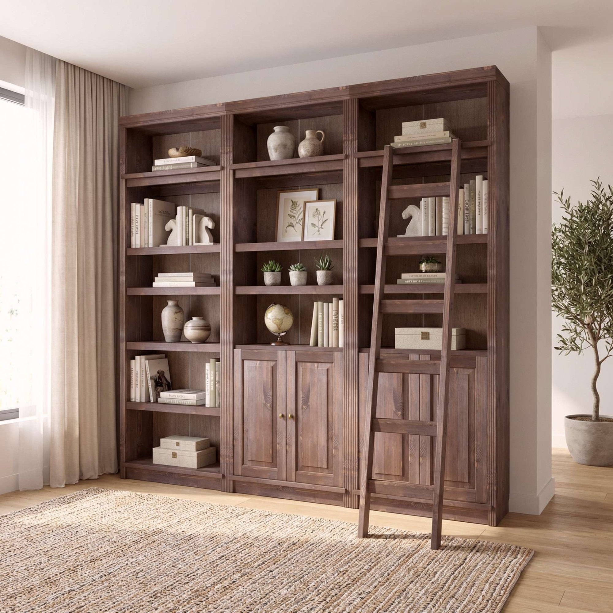 OTTO home Leiterregal Soeren Leiter B/T/H: 40/1,8/190 cm, massive Kiefer, FSC®-zertifiziert, passend für Regal Soeren Höhe 220 cm, funktionales Design – Bild 2 von 5