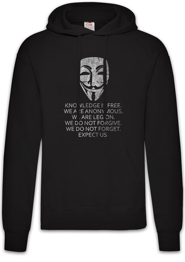 Hoodie Knowledge Is Free Herren Hoodie Fun Nerd Geek Sci-Fi Dystopie Utopie