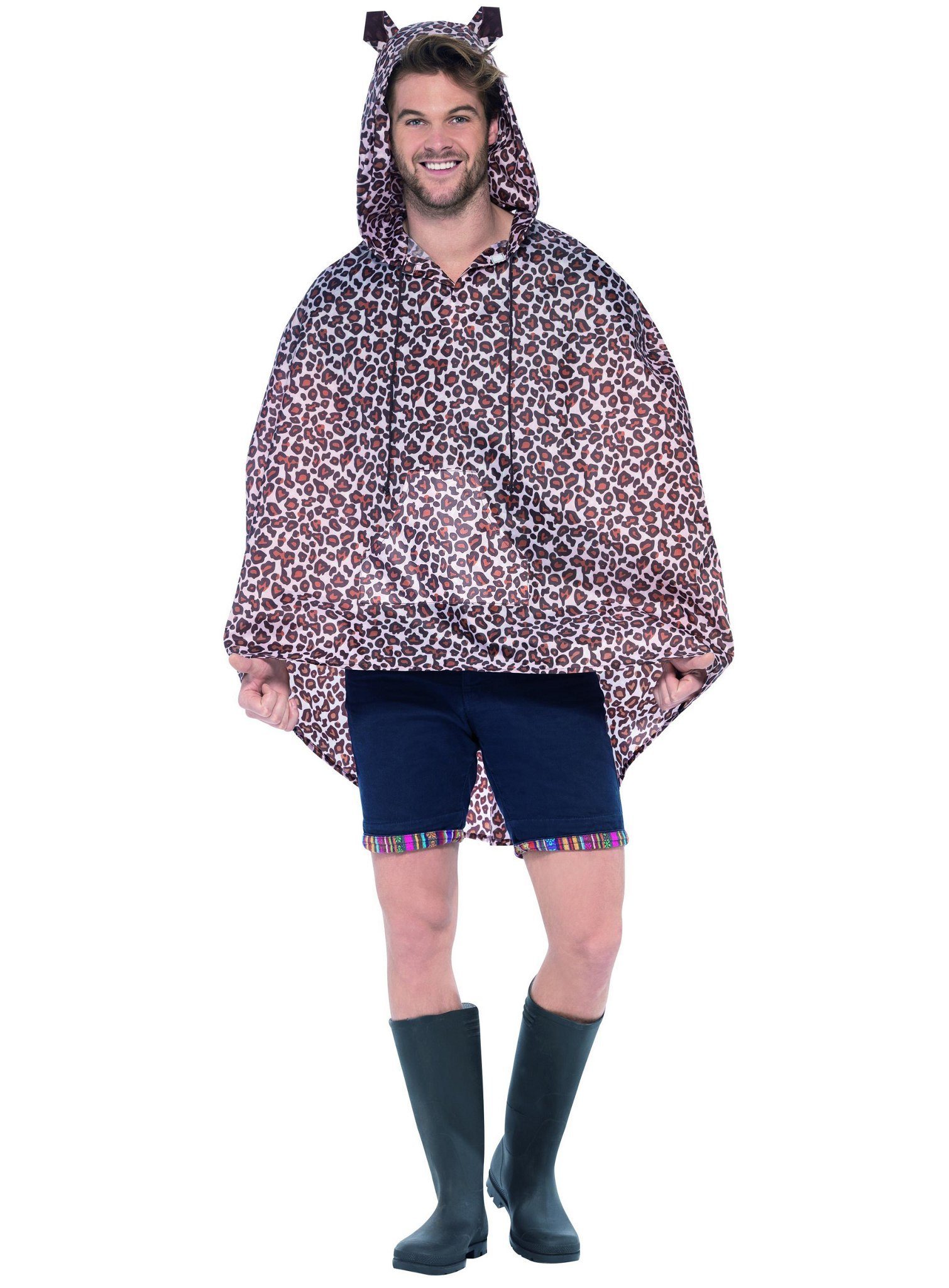 Smiffys Kostüm Poncho Leopard - Karnevalskostüm Damen Fasching, Tierischer günstig online kaufen