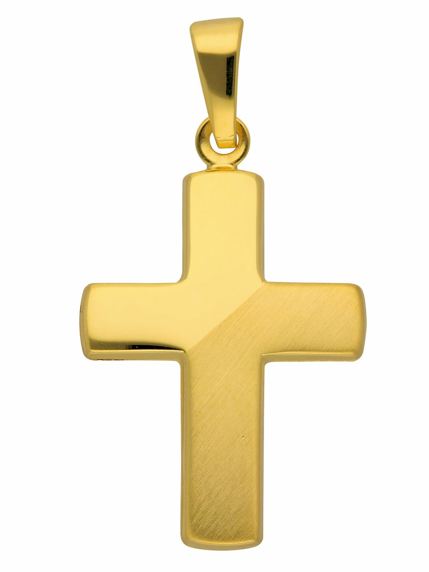 Adelia´s Kettenanhänger 585 Gold Kreuz für Herren & Damen Goldschmuck Anhänger