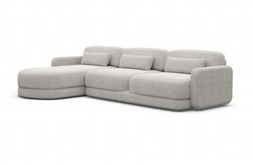 Sofa Dreams Ecksofa Stoff Sofa Eck Couch Polster Stoffsofa Modern Valencia L Form kurz, Loungesofa