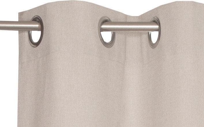 Esprit Vorhang Harp (1 St), Ösen, blickdicht, Microfaser, HxB: 250x140, Blickdicht, mit Lederlabel, (BxH) 140 x 250 cm