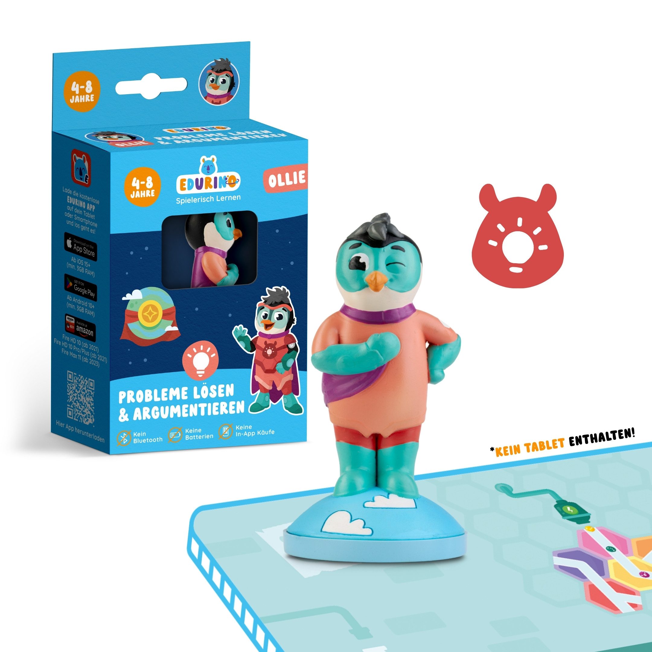 Edurino Lernspielzeug Hero Ollie Lernfigur Probleme Lösen & Argumentieren I ab 4 Jahren