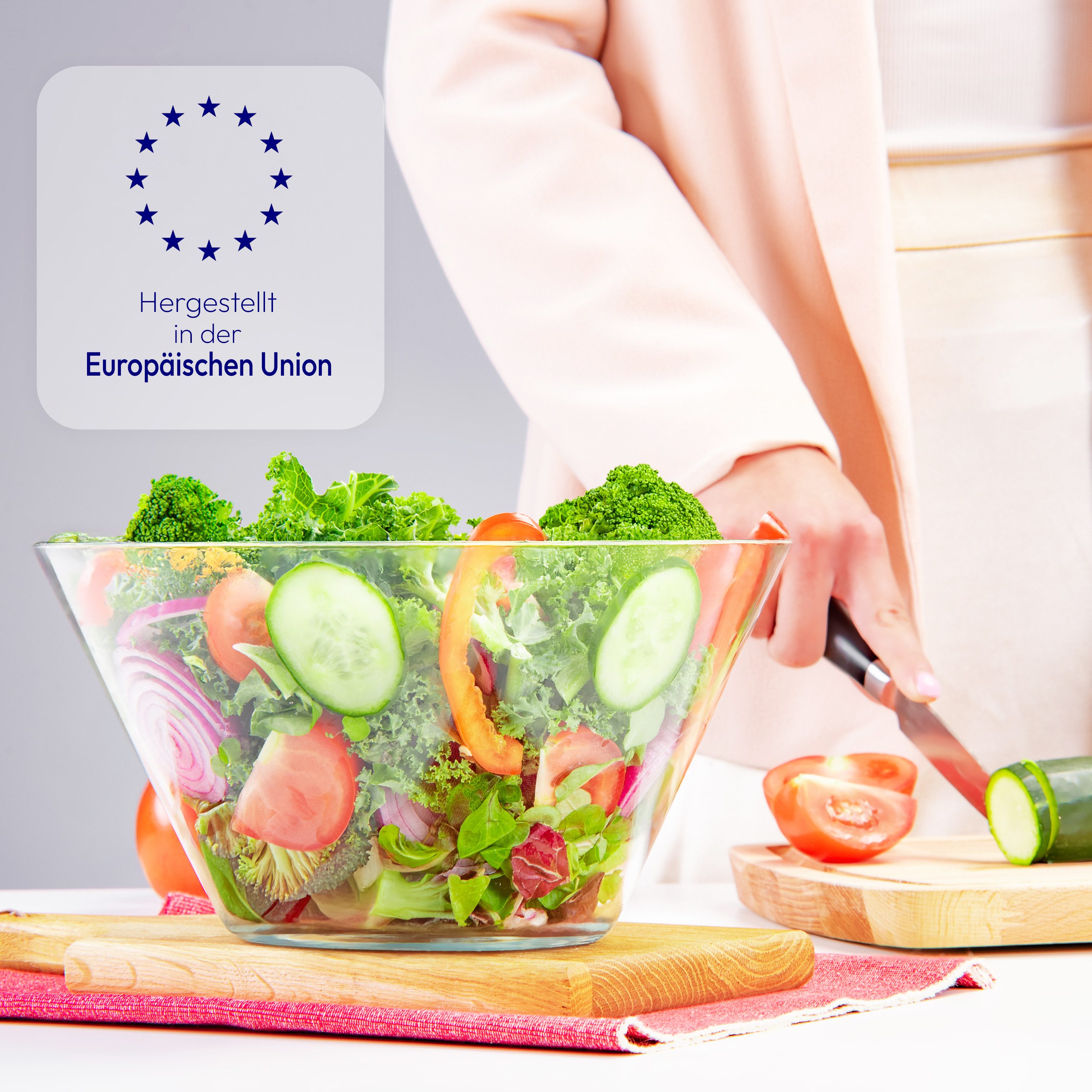 KONZEPT Salatschüssel Salatschüssel aus Glas, Glasschüssel für Salate, (1-tlg), Verfügbare Varianten: 3180 ml und 830 ml.
