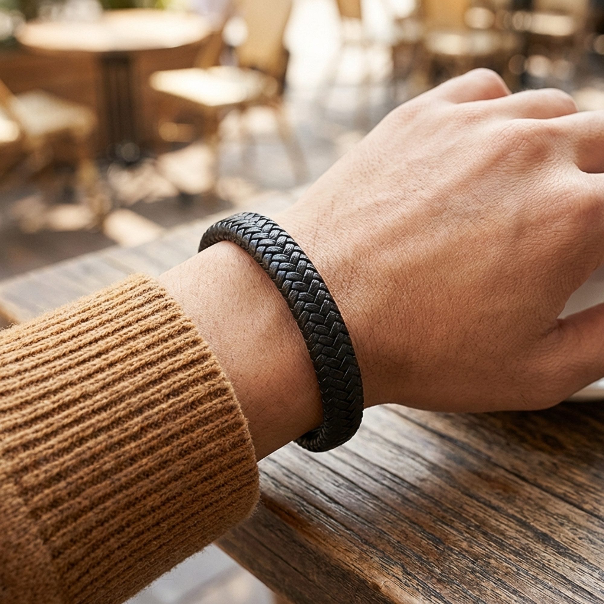 UNIQAL.de Lederarmband "MULTY COLOR" Geflochtenes Echtlederaccessoire mit Magnetverschluss (Edelstahl, Verlängerungsglied, Unisex, klassisches Design), Premium-Qualität – handgefertigt, kombinierbar, sportlich-elegant.