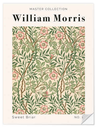 Posterlounge Wandfolie William Morris, Sweet Briar No. 18, Schlafzimmer Modern Malerei