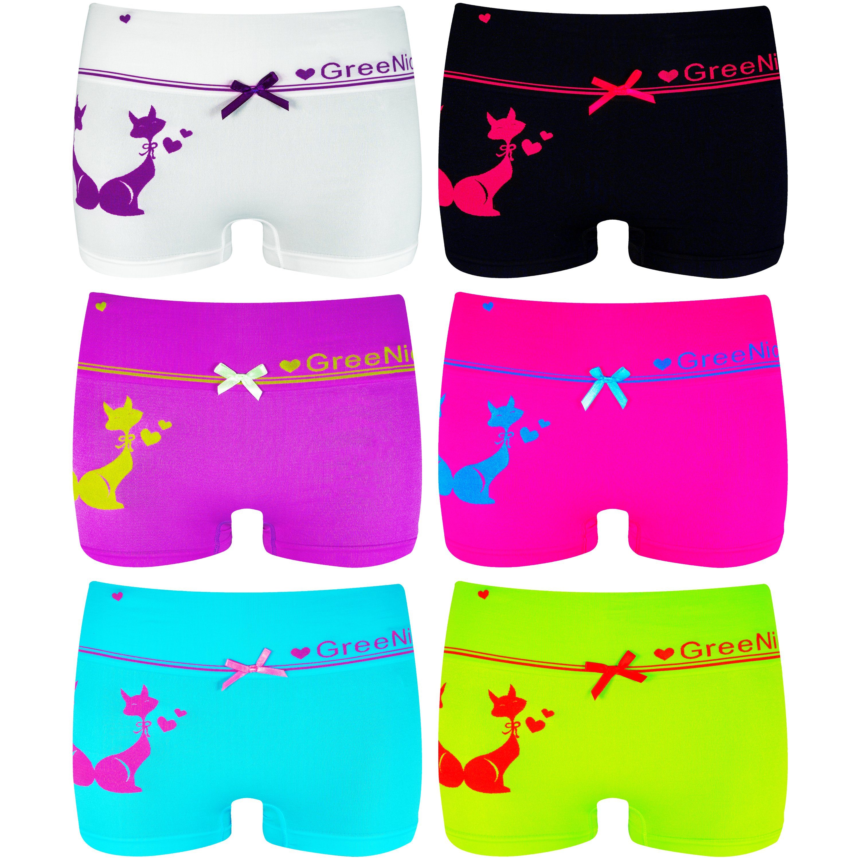 TEXEMP Panty »6er Pack Damen Panty Panties Slips Microfaser Hotpants  Unterwäsche Slip Schlüpfer S/M L/XL« (Spar-Set, 6er-Pack)