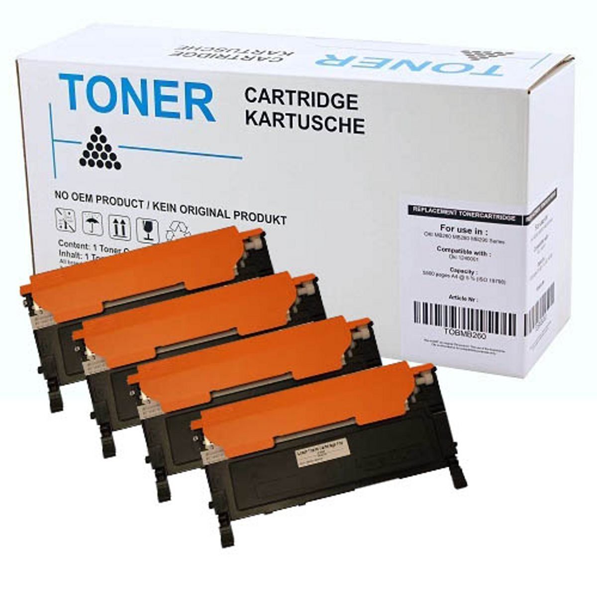 ABC Tonerkartusche, (Kompatibles Set 4x Toner für Samsung SU365A P404C Xpress C430 C430w, Samsung Xpress C430 C430w C480 C480fn C480fw C480w), ABC