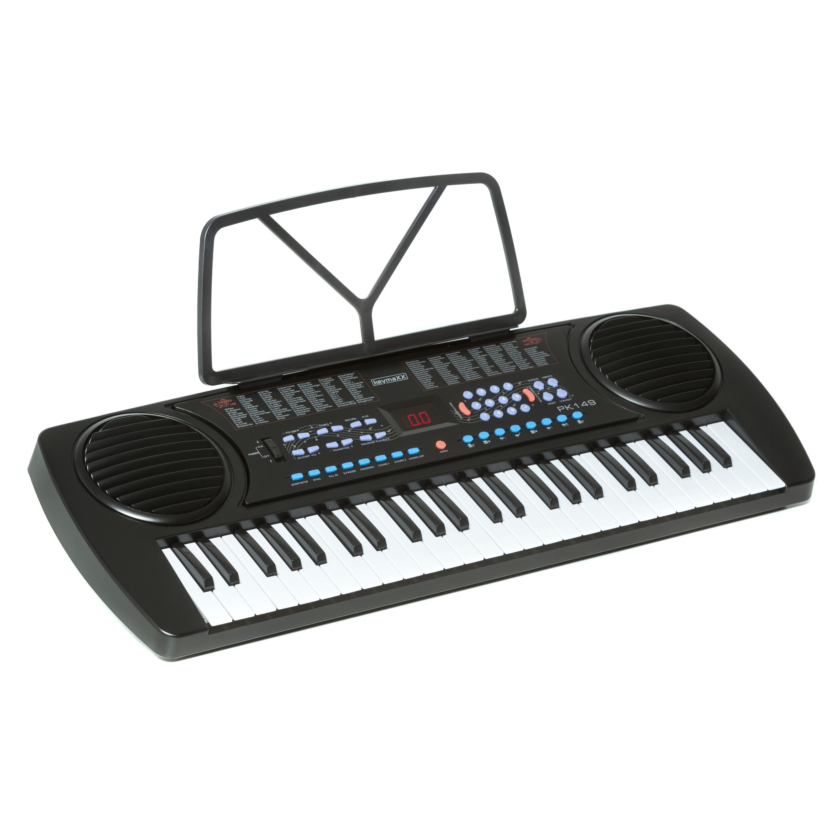 keymaXX Home-Keyboard (Kinder Keyboard mit 49 Tasten Mikrofon Notenhalter Effekte Aufnahmefunktion und 8 Demo Songs Keyboard lernen für Anfänger und Kinder schwarz PK 149, Keyboards, Home Keyboards), Kinder Keyboard, Keyboard lernen, Keyboard für Anfänger