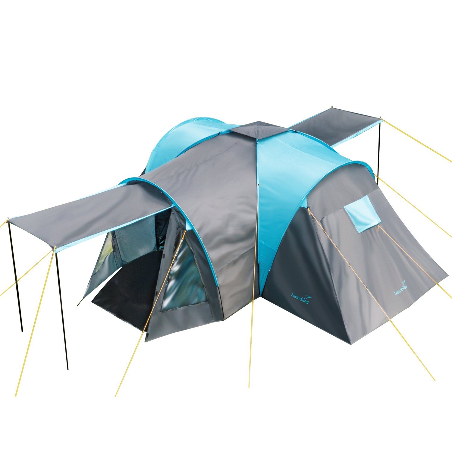 Igluzelt Kuppelzelt Zelt Campingzelt Outdoor Camping 4 Personen grün/grau 