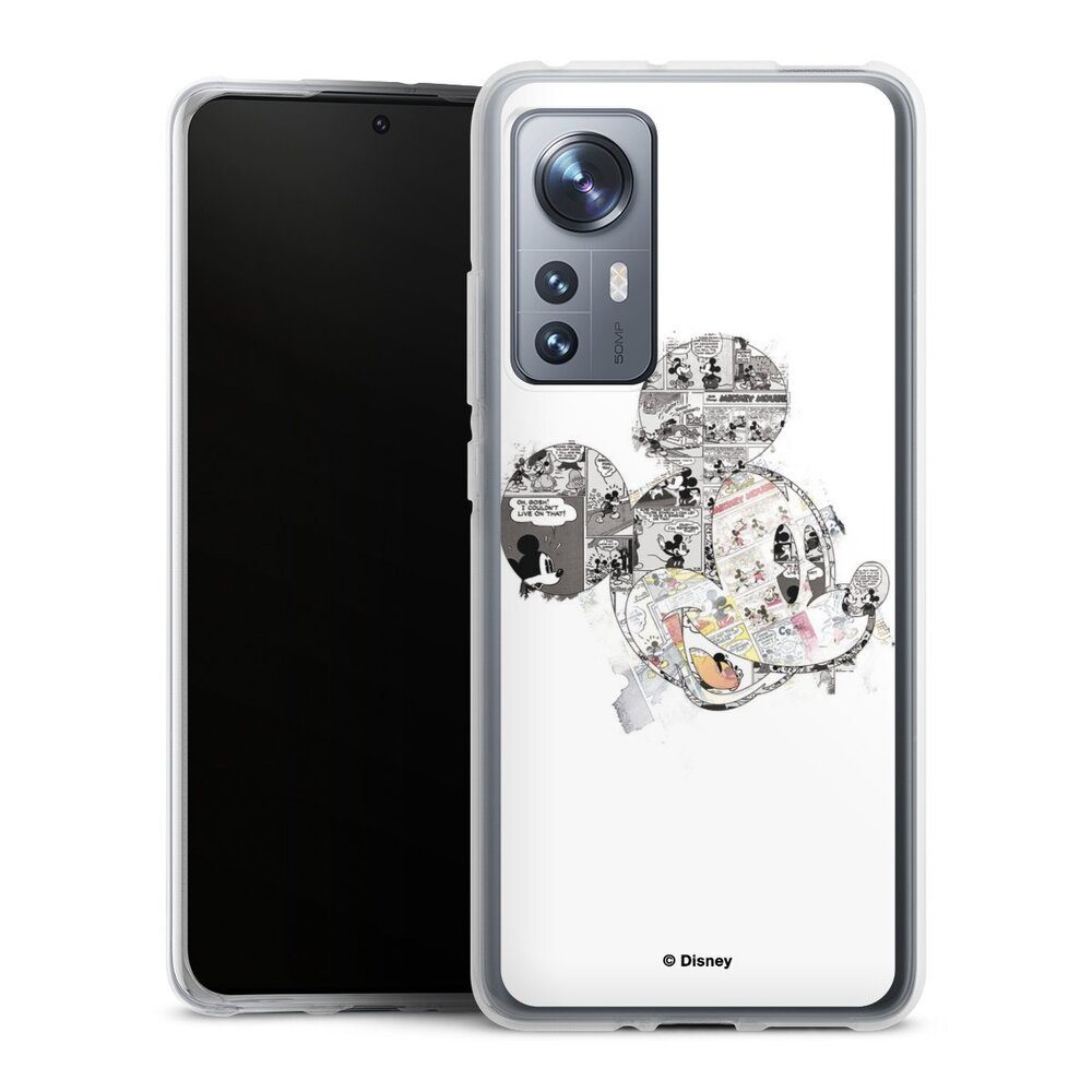 DeinDesign Handyhülle Mickey Mouse Offizielles Lizenzprodukt Disney Mickey Mouse - Collage, Xiaomi 12 5G Silikon Hülle Bumper Case Handy Schutzhülle