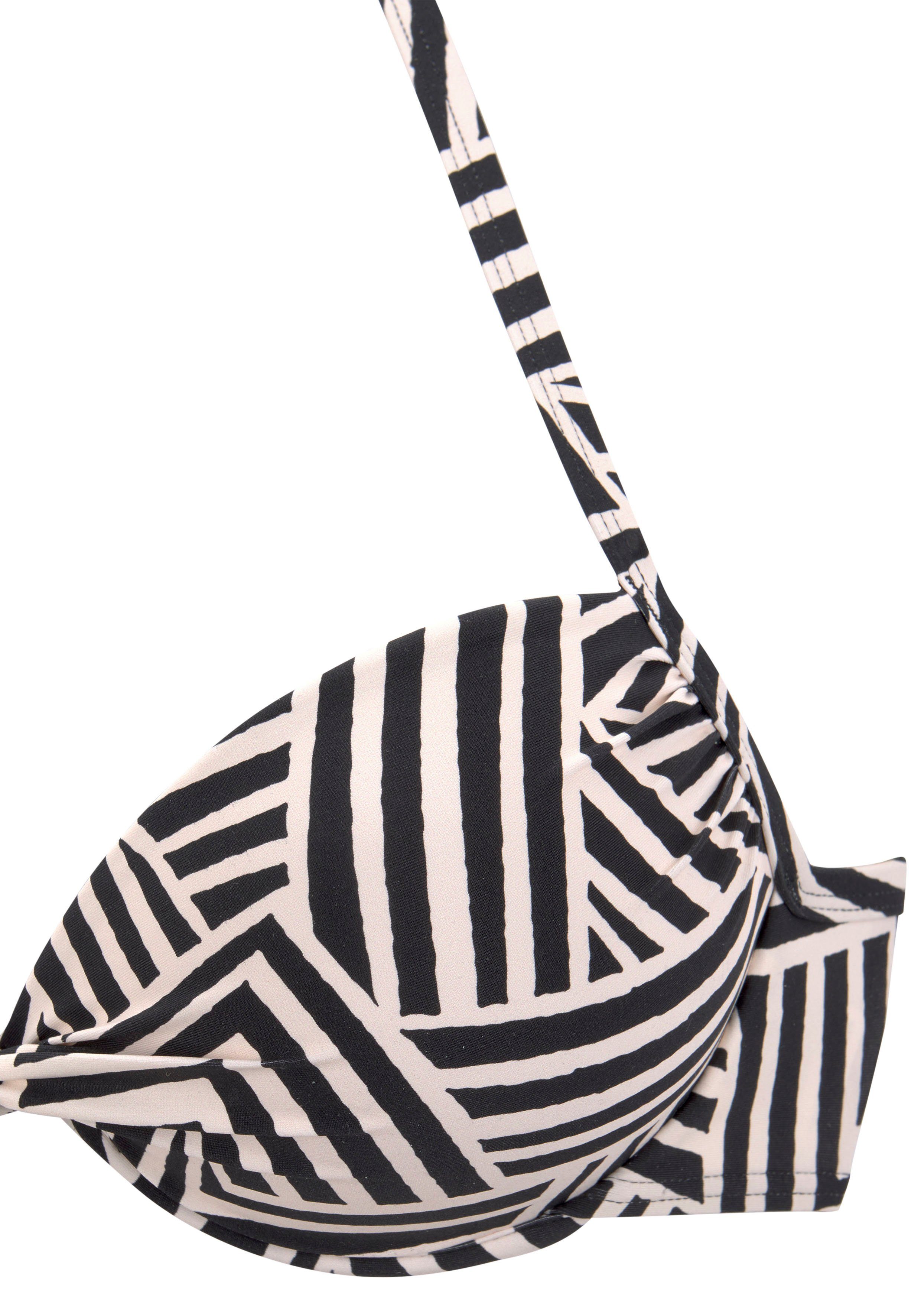 LASCANA Push-Up-Bikini-Top Cleo, mit geometrischem Druck