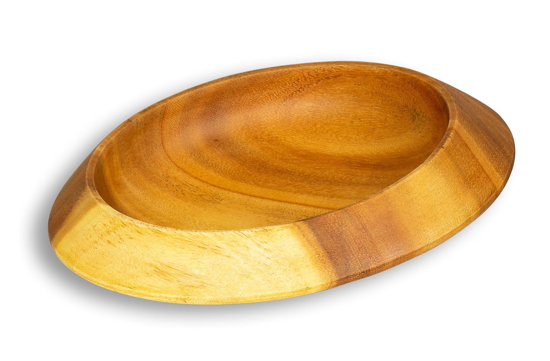 Levandeo® Obstschale Schüssel Design 28x7cm Schale Holz Dekoschale, Obstkorb Akazie