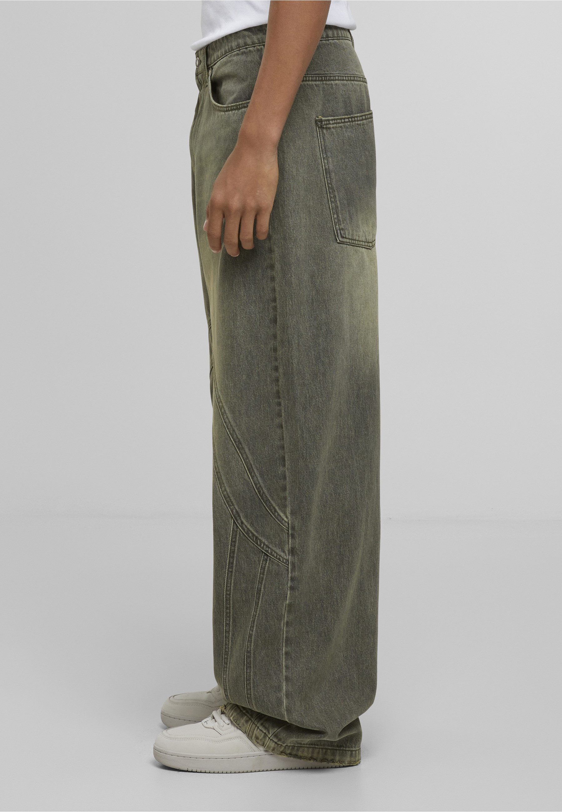 Karl Kani Bequeme Jeans Karl Kani Karl Kani OG Washed Wavy Seams Denim Baggy Pants