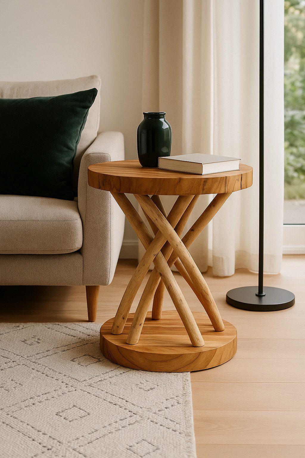FaHome Beistelltisch Holzhocker Couchtisch – Handgefertigt günstig online kaufen