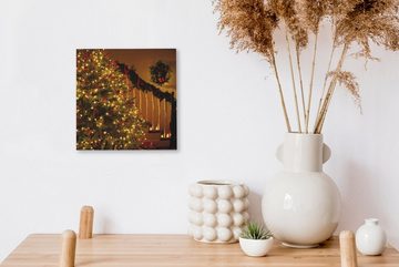 OneMillionCanvasses® Leinwandbild Weihnachten - Weihnachtsbaum - Weihnachtsschmuck, (1 St), Leinwand Bilder für Wohnzimmer Schlafzimmer