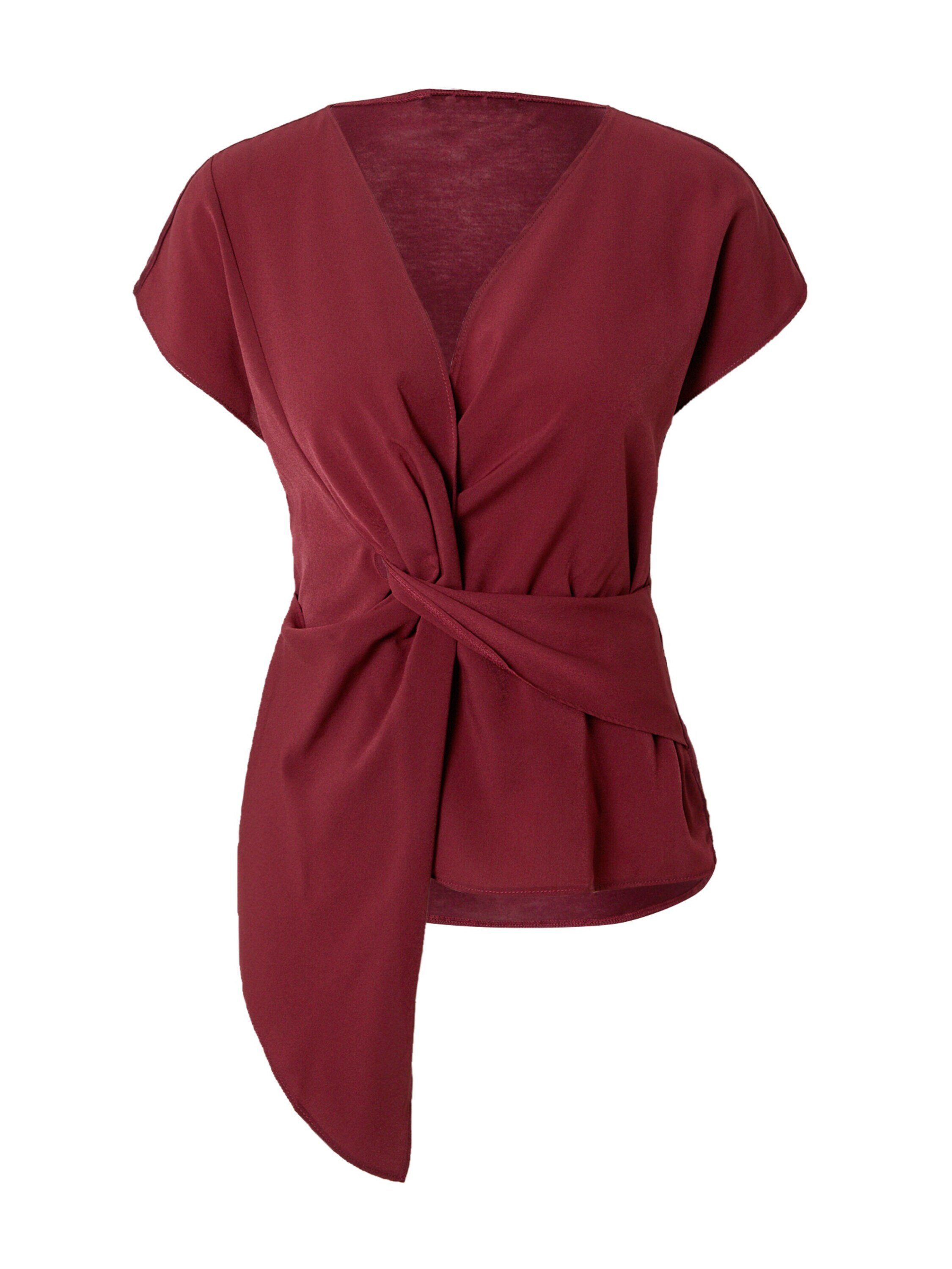 Lotusmile Damen-Bluse Mit Schößchen – Wickeldesign, Blütenblattärmel Aus Netz, Elegant & Lässig